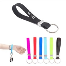 Solid Color Silicone Keychain