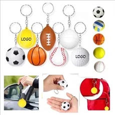 Sports Ball Stress Reliever Keychain