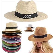Summer Wide Brim Straw Roll up Beach Sun Hat
