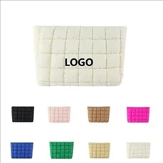 Versatile fashion solid color customizable cosmetic bag